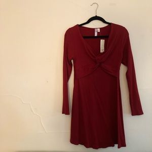 Beautiful red ribbed holiday dress. BRAND NEW!